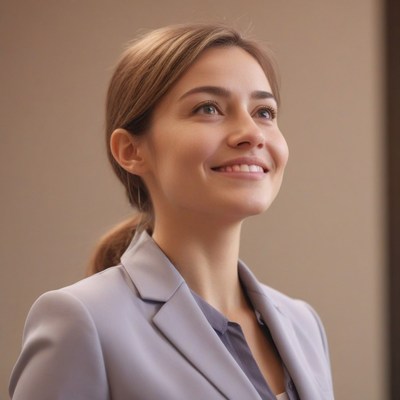 Woman smiling in office