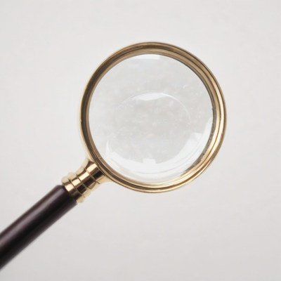 Magnifying glass on white background