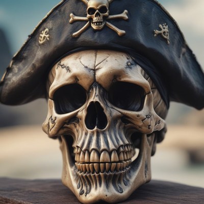 Pirate skull with hat