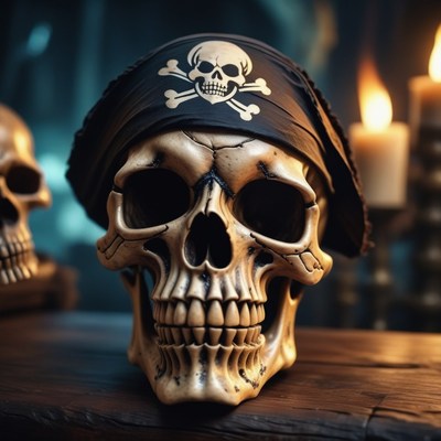 Pirate skull with bandana