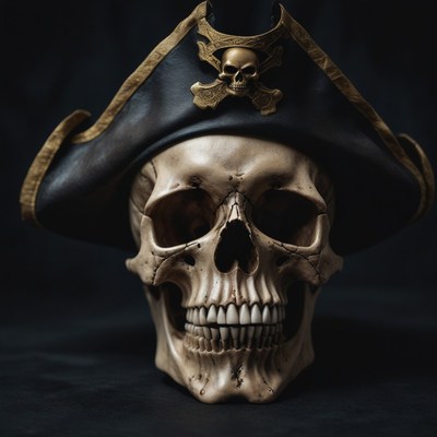 Pirate skull with hat