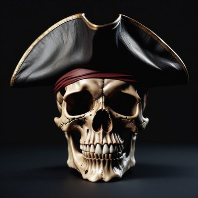 Pirate skull with hat
