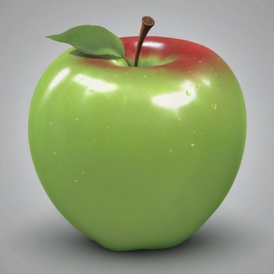 Green apple with red blush