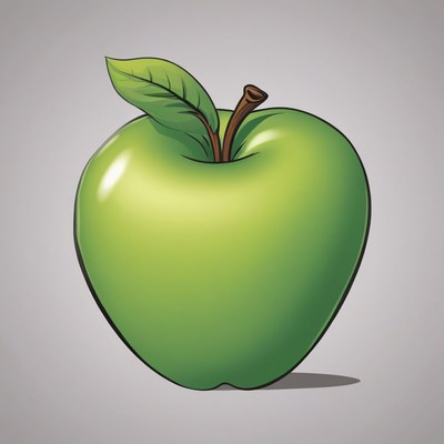 Green apple illustration
