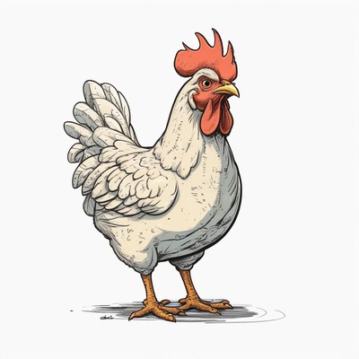 White hen illustration