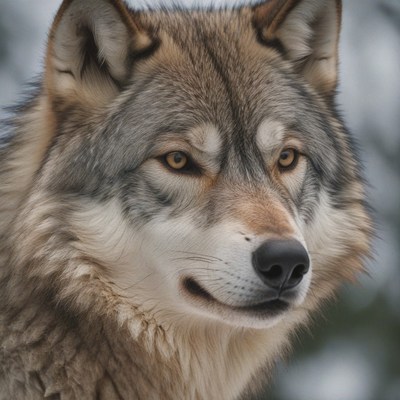 Wolf close-up