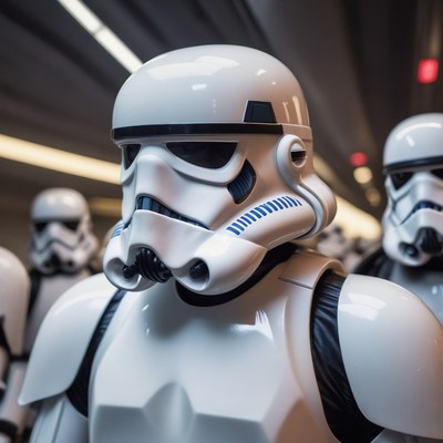 Stormtrooper helmet close-up
