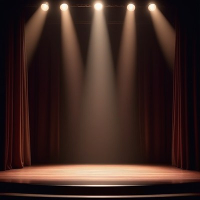 Stage lights on empty stage