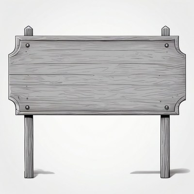 Blank wooden signpost