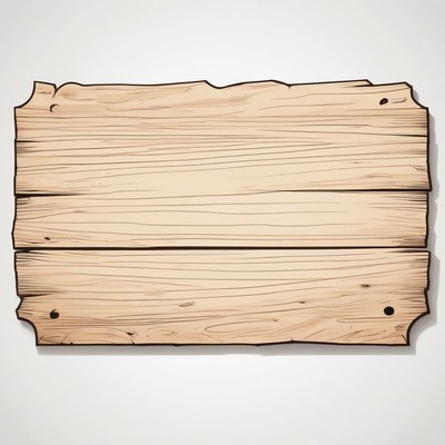 Wooden signboard illustration