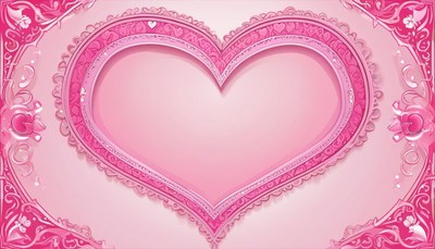 Pink heart frame