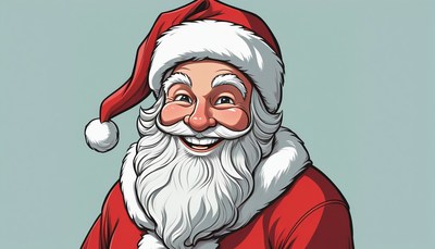 Smiling santa claus illustration