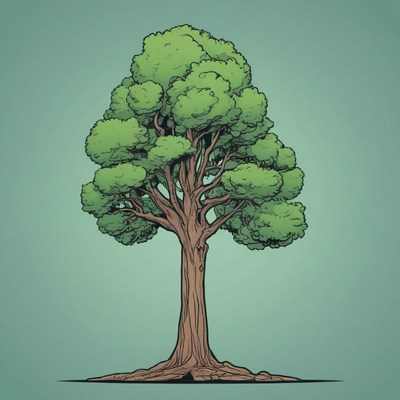 Green tree illustration