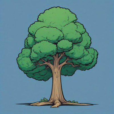 Cartoon tree illustration