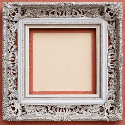 Ornate silver picture frame