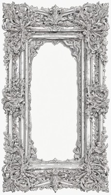 Ornate silver picture frame
