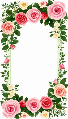 Pink rose border