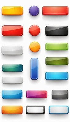 Colorful glossy buttons collection