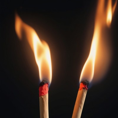 Two burning matches