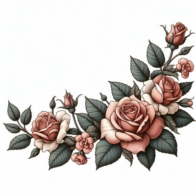 Pink roses corner arrangement