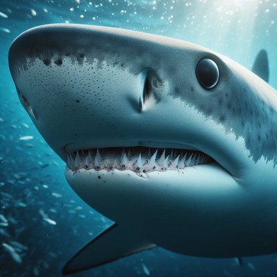 Close-up of a shark in the ocean