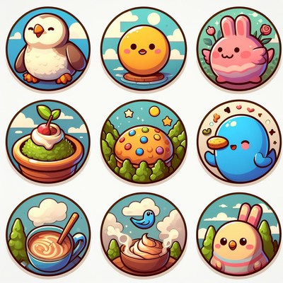 Cute cartoon icons