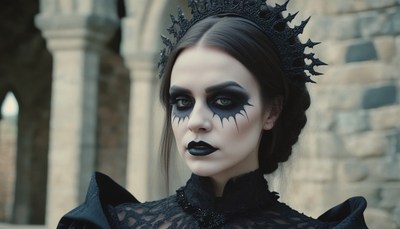 Woman in gothic makeup