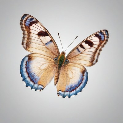 Brown and blue butterfly