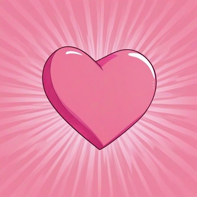 Pink heart on pink background