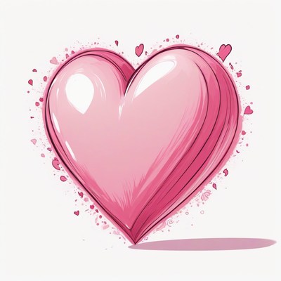 Pink heart illustration