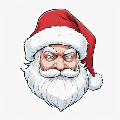 Santa claus portrait with serious expression
