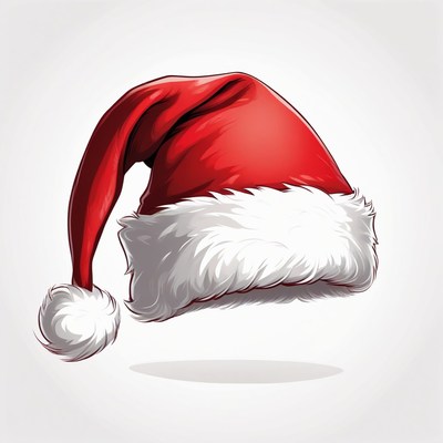 Red santa hat illustration