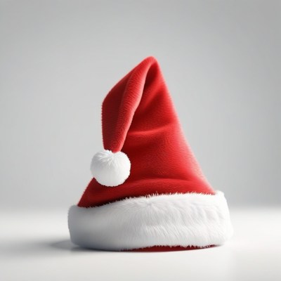 Santa hat on white background