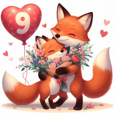 Foxes celebrate ninth anniversary with flowers