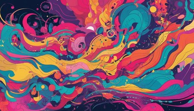 Abstract colorful swirls