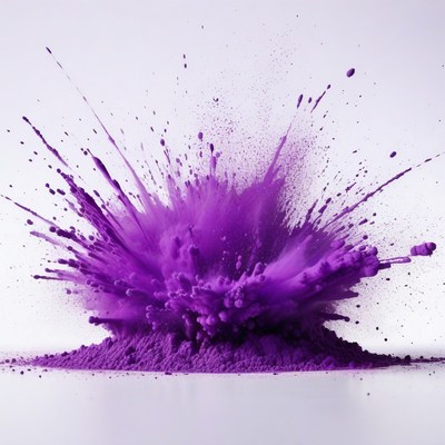 Purple powder explosion