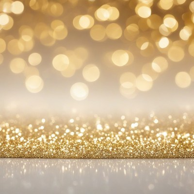 Golden glitter lights