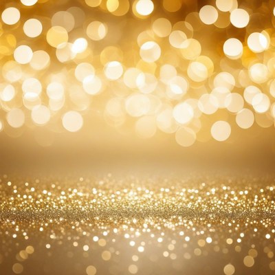 Golden glitter bokeh background