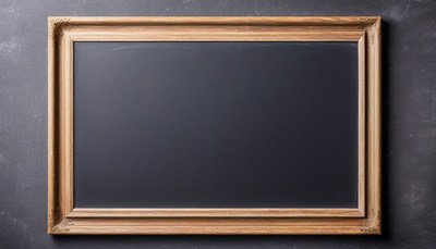 Empty wooden framed chalkboard