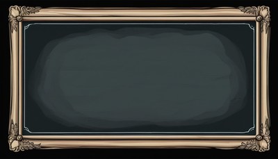 Empty ornate chalkboard