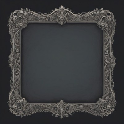 Ornate silver frame