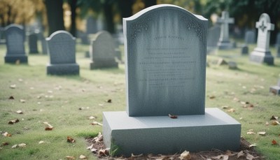 Gravestone in a cemetery