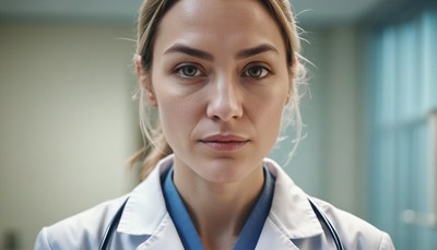 Female doctor looking at camera in hospital