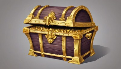Golden treasure chest