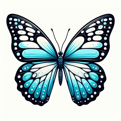 Blue butterfly illustration
