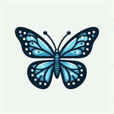 Blue butterfly illustration
