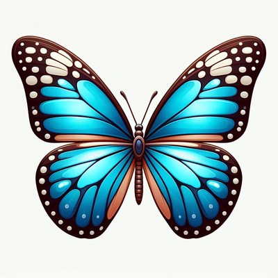 Blue butterfly illustration