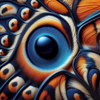 Butterfly eye close up