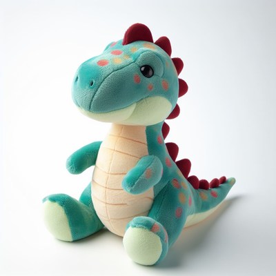 Green dinosaur plush toy