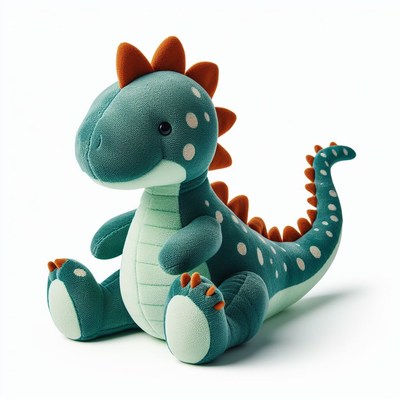 Green dinosaur plush toy